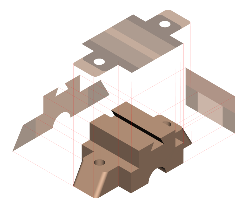 SOLVED: Study the two types and match the numbers with the correct isometric  view for the given orthographic projections. EXERCISES. Study the two types  and complete the table by matching the numbered